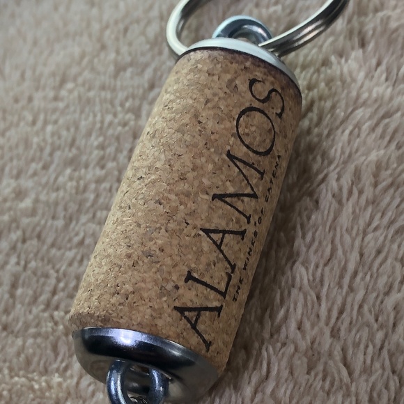 Hand-Crafted Black Beaded Cross Charm Wine Cork PURSE/Backpack Keychain Jewelry - Picture 4 of 16